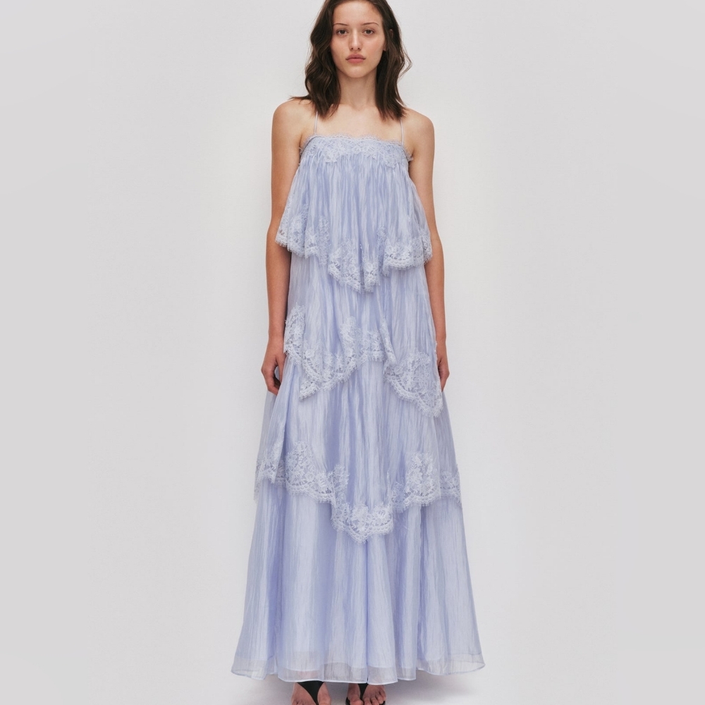 Aje Ophelia Lace Gown Maxi Dress